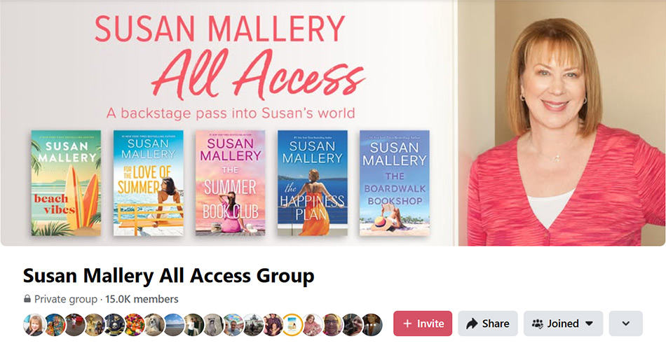 Join Susan's All Access Group on Facebook